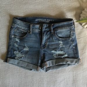 American Eagle Distressed MIDI Shorts 4